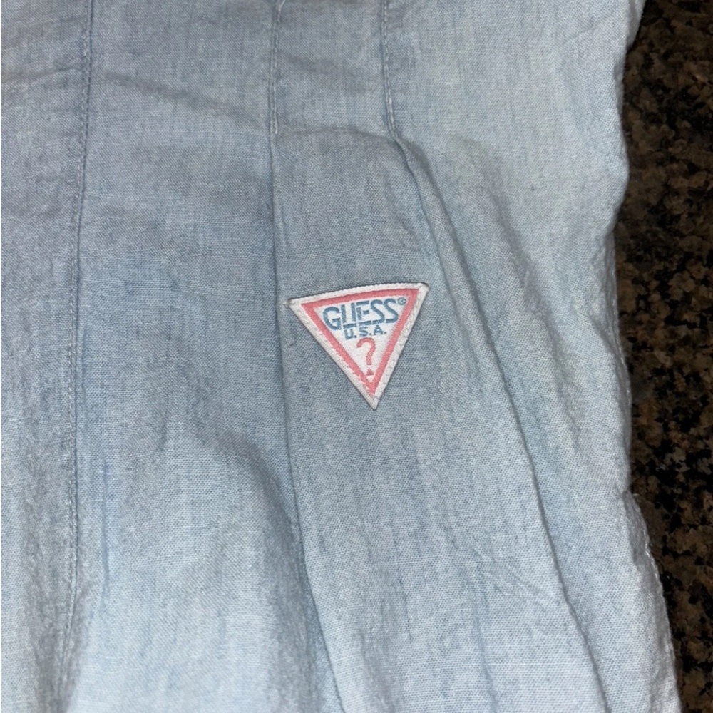 GUESS vintage  pink Triangle Logo outfit size 6M.